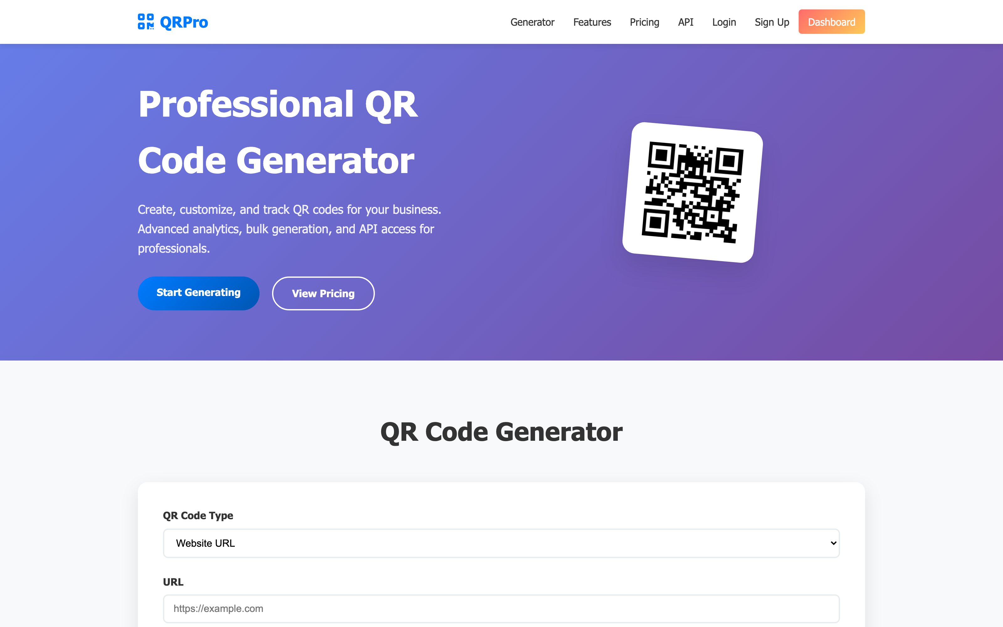QRPro Generator