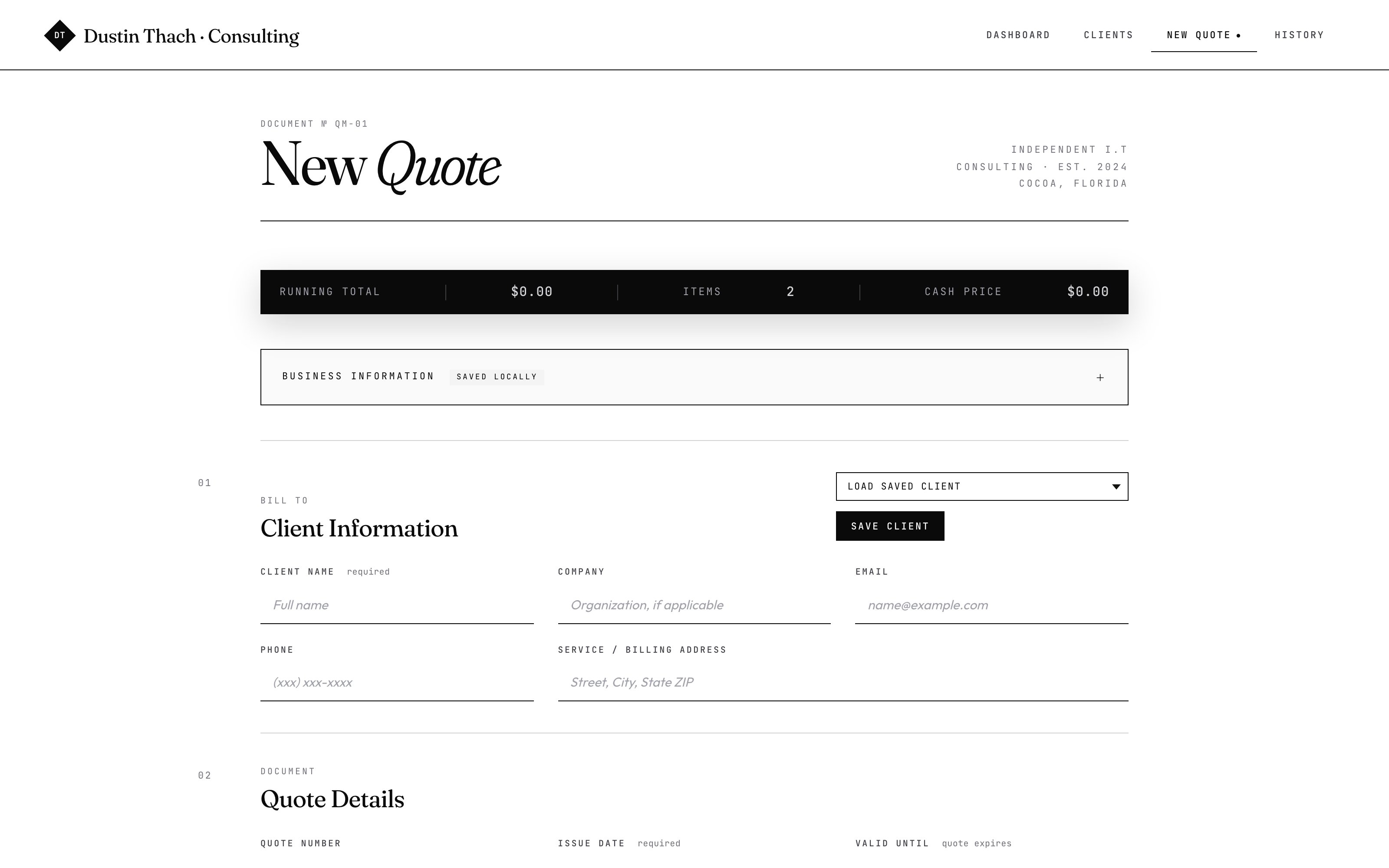 Quote Maker editorial UI